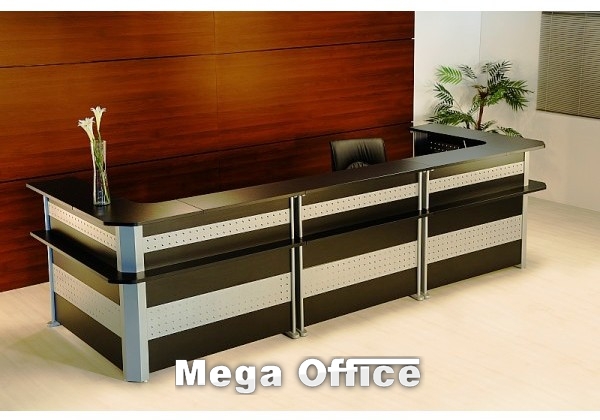 MegaOffice Balcão Atendimento Recepção Impéria Modular Curvo